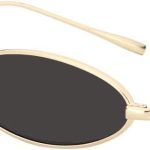 Vintage 90s Small Oval Sunglasses For Women Men Metal Frames Designer Gothic Glasses