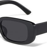 Rectangle Sunglasses for Women Men Trendy  Retro 90s Sun Glasses  Protection Cool Square Frame