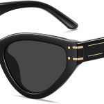 Cat Eye Sunglasses for Women Trendy Classic UV400 Protection Triangle Frame Cateye Sun Glasses