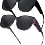 Polarized Fit Over Glasses Sunglasses for Women - Trendy Sun Glasses to Go Over Eyeglasses UV400 Protection