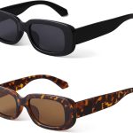 Retro Rectangle Sunglasses Women and Men Vintage Small Square Sun Glasses UV Protection Glasse