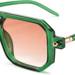 Vintage Square 70s Flat Aviator Sunglasses Women Men Classic Retro Stylish Frame  Sunglasses