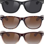 Classic Polarized Sunglasses for Women Men Trendy Retro Sun Glasses for Driving UV Protection (3 Pack)